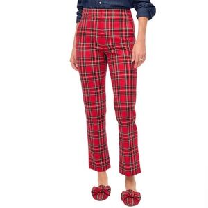 *NWT* J. Crew Mid-Rise Tartan/Plaid Crop Straight Pant